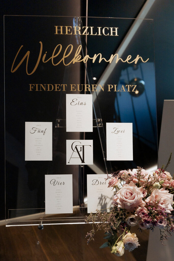 Detailfoto Sitzplätze Hochzeit